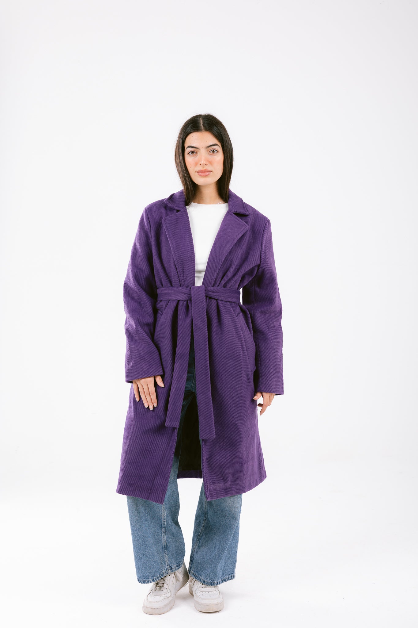 The perfect coat in purple