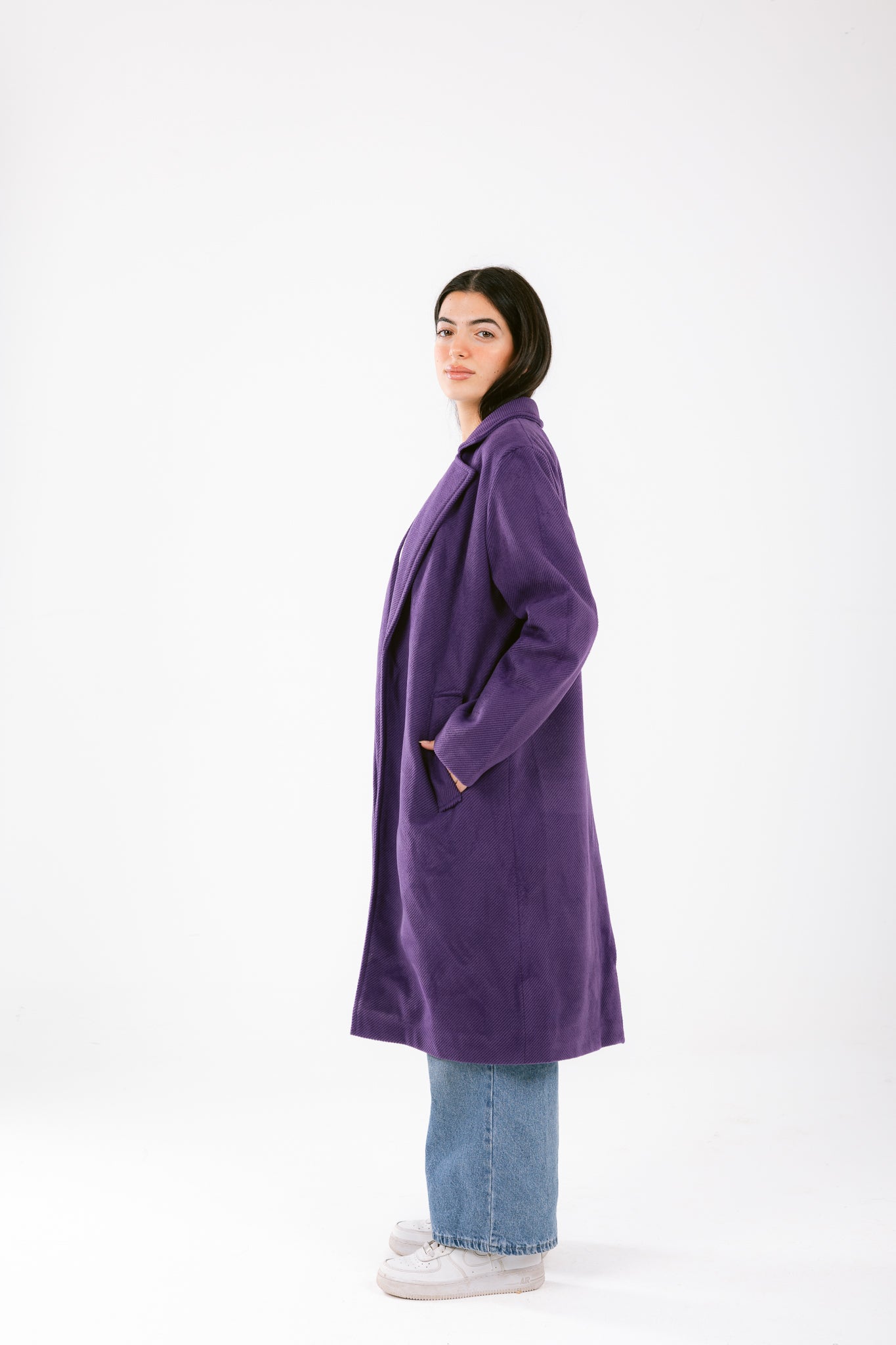 The perfect coat in purple