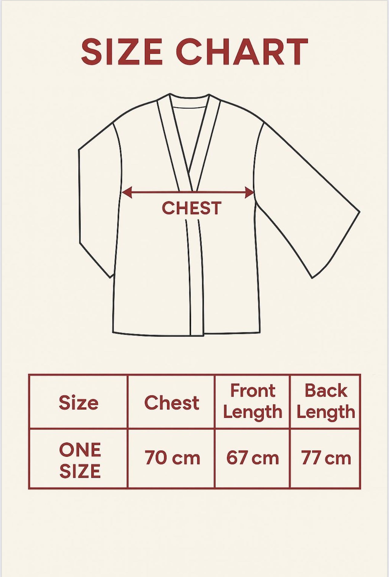 Elora kimono in light-beige