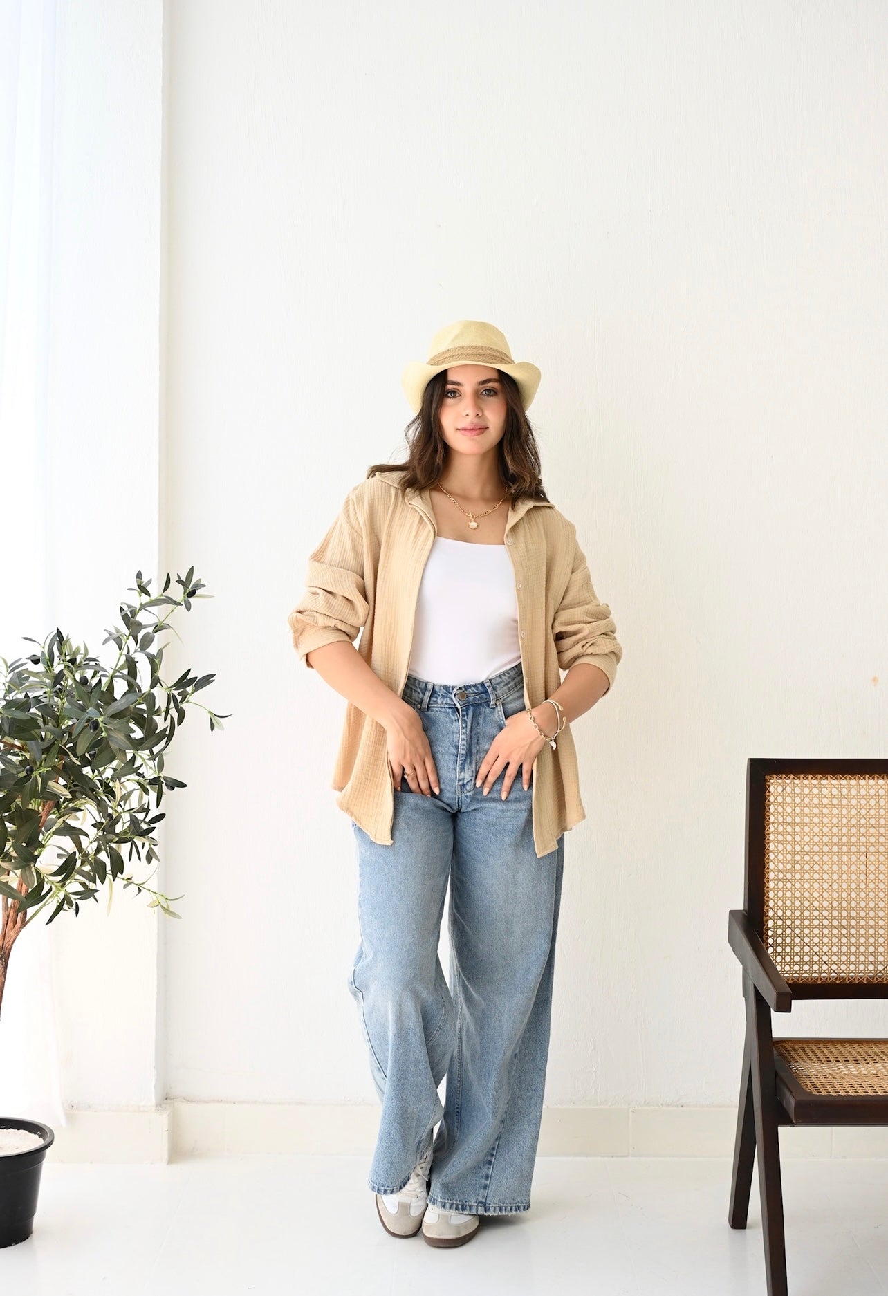 Fluffy Beige Shirt