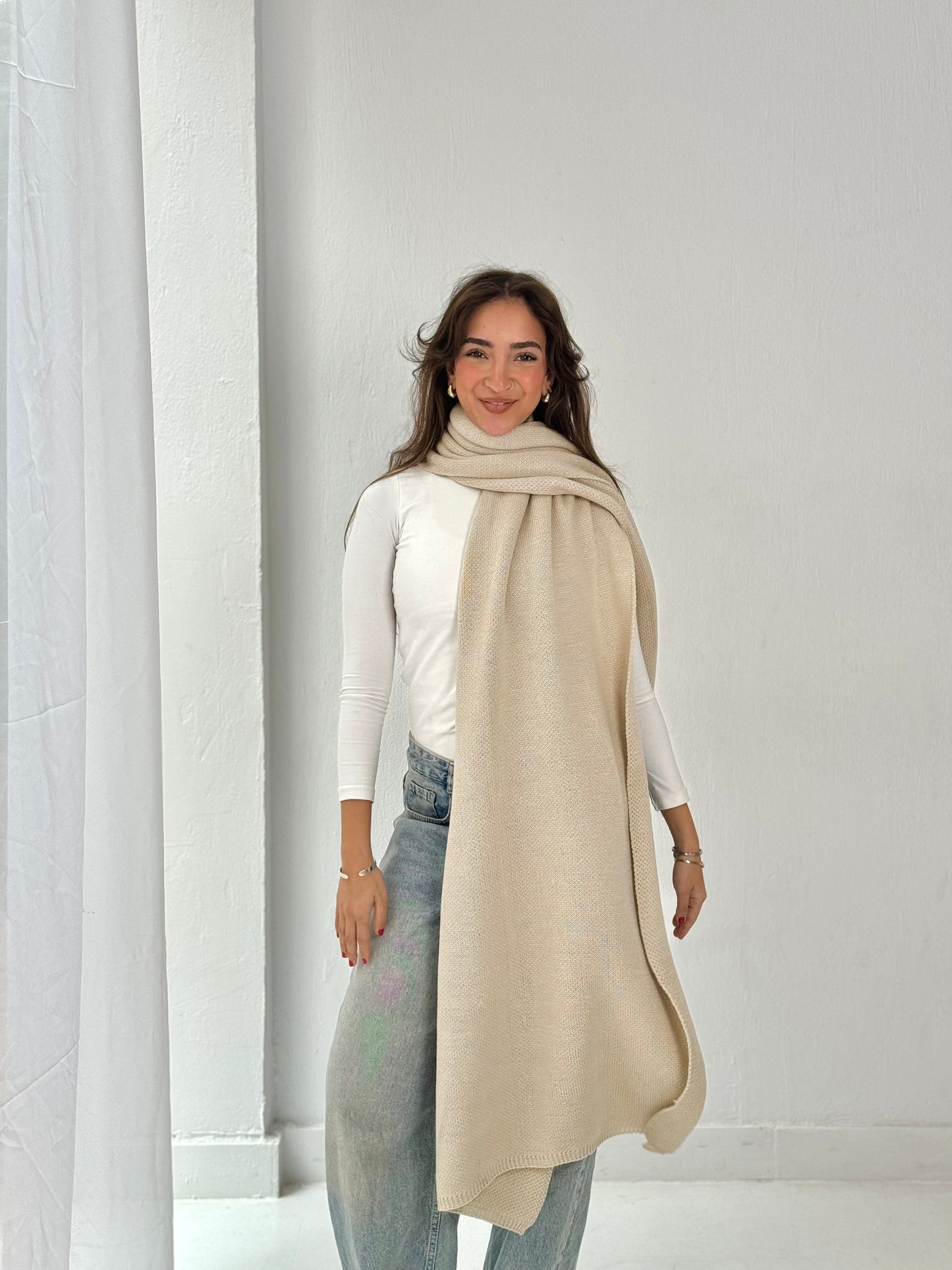 The Dreamy Shawl In Beige