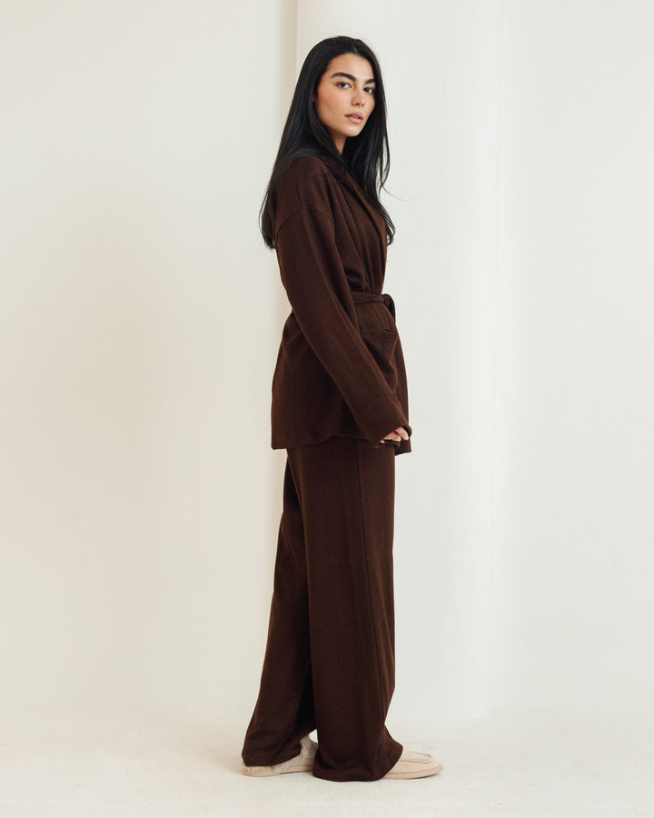 The Cozy Knit Set in Brown