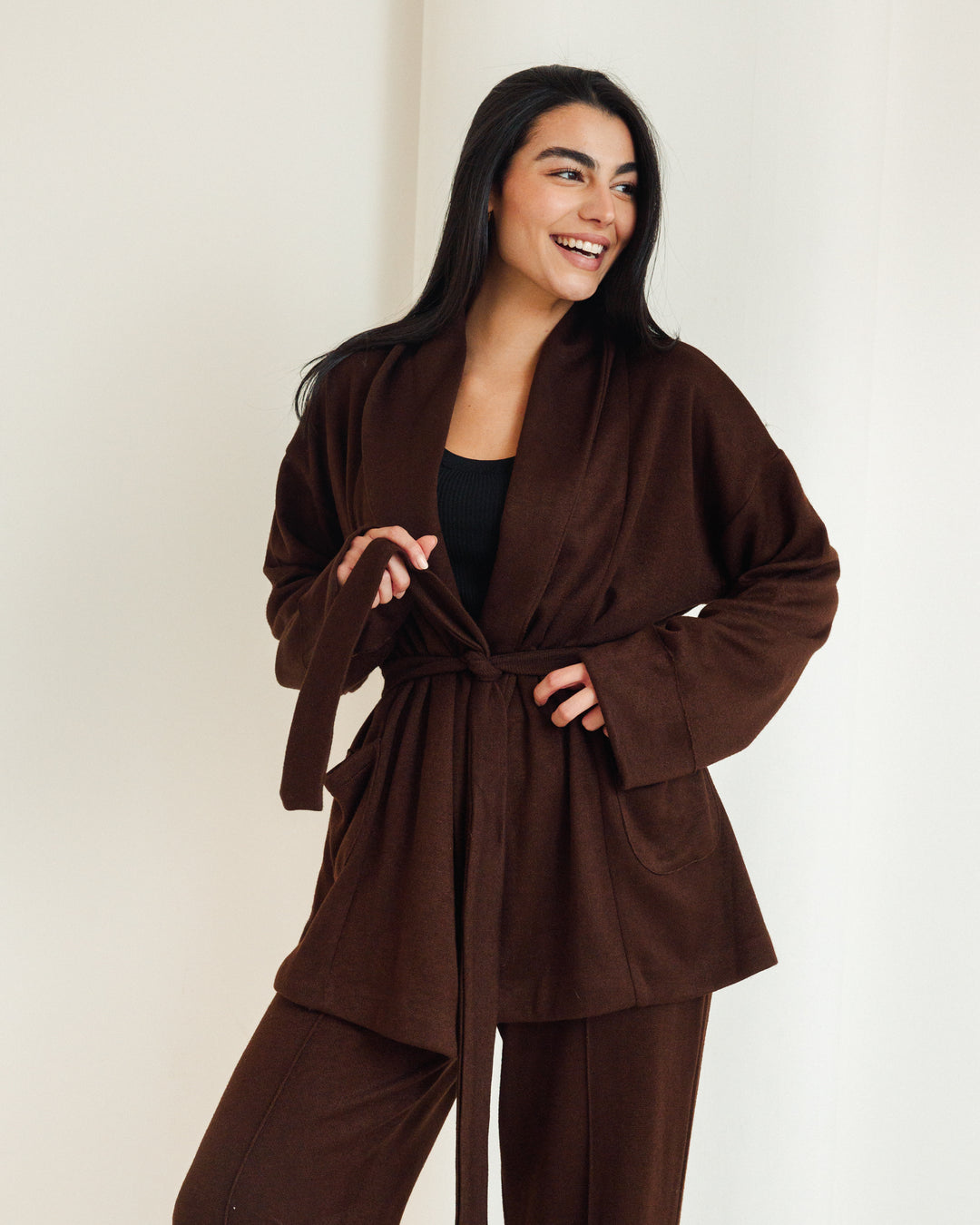 The Cozy Knit Set in Brown