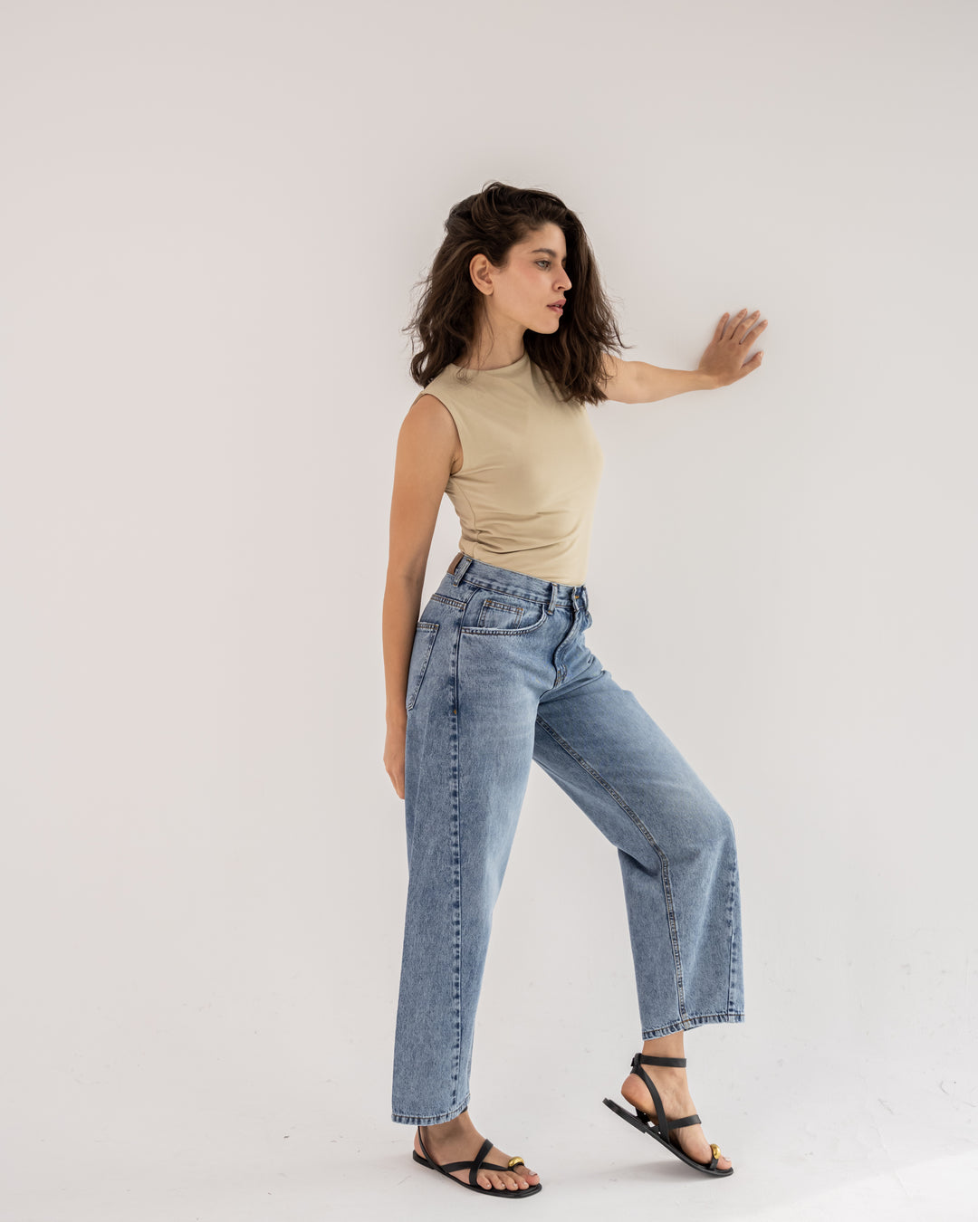 Baggy Barrel Mid Waist – Light Wash