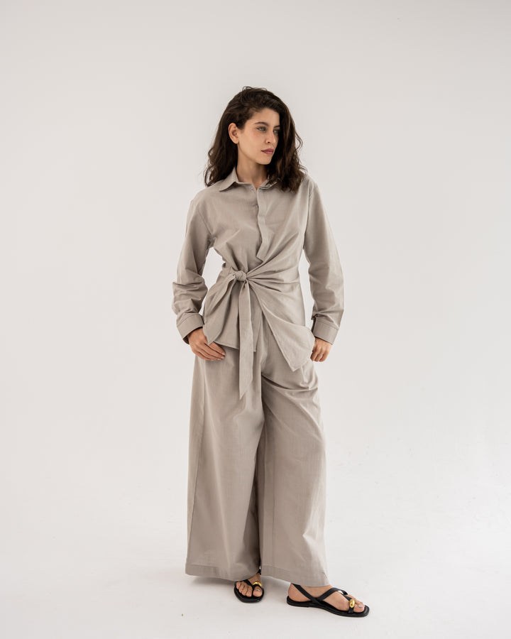 Duo Linen Set In Grey
