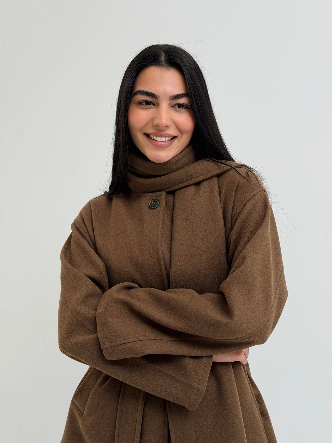 The Shawl Coat In Brown