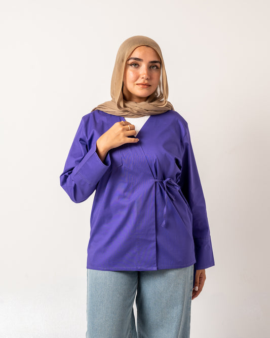 Wrap it up blouse in purple