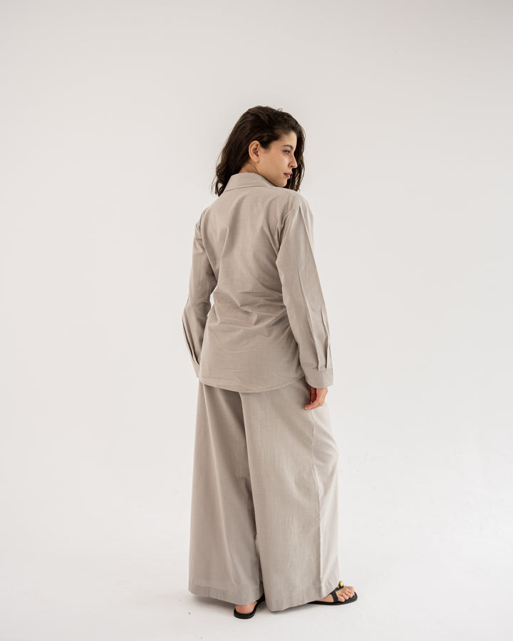 Duo Linen Set In Grey