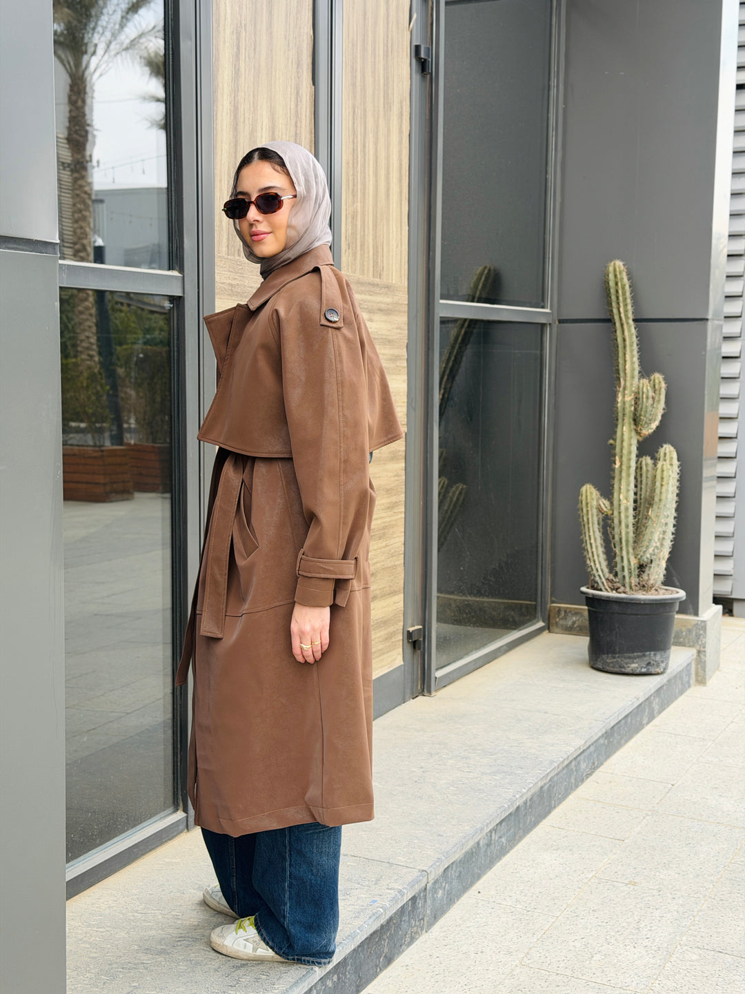 THE LUXE TRENCH COAT IN brown