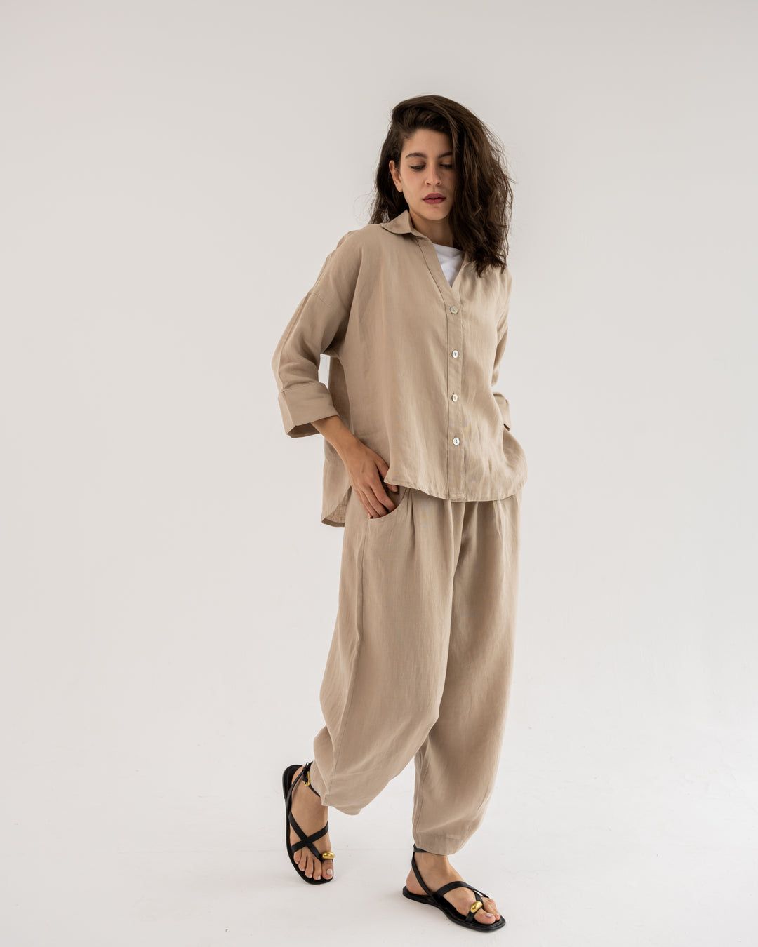 Loose Muse shirt In Beige