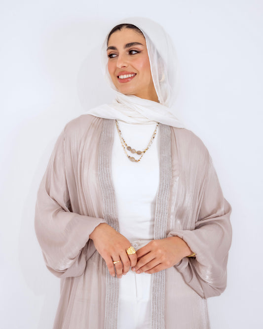 Noor cardigan in Greige