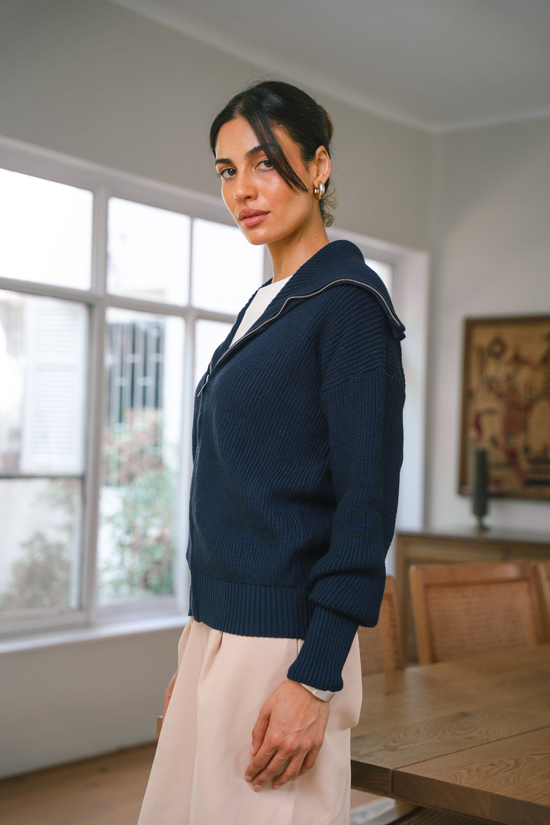 Premium Chunky Knit Jumper – Navy