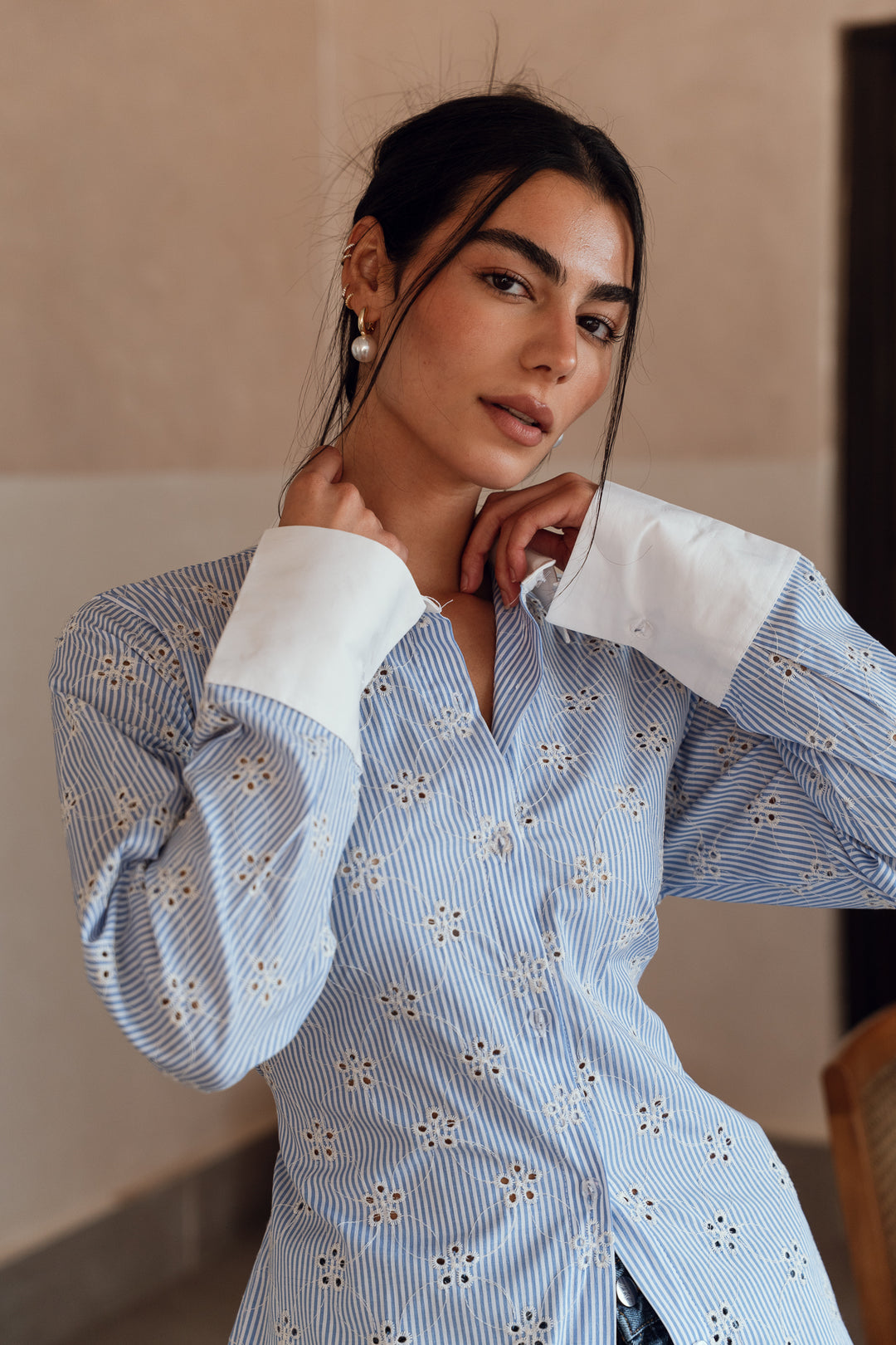 Embroidered Tailored Shirt