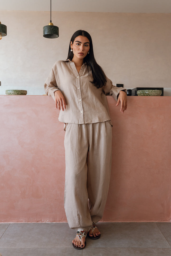 Loose Muse shirt In Beige