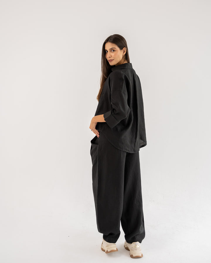 Ease Balloon Pants In Black