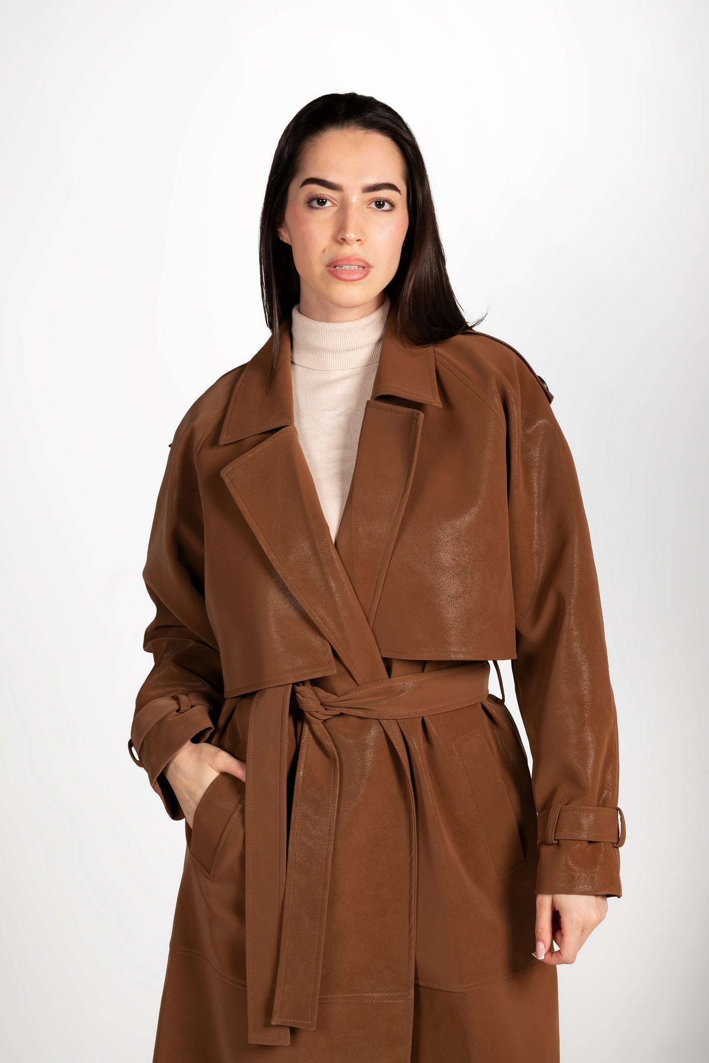 The Luxe Trench Coat In Havan