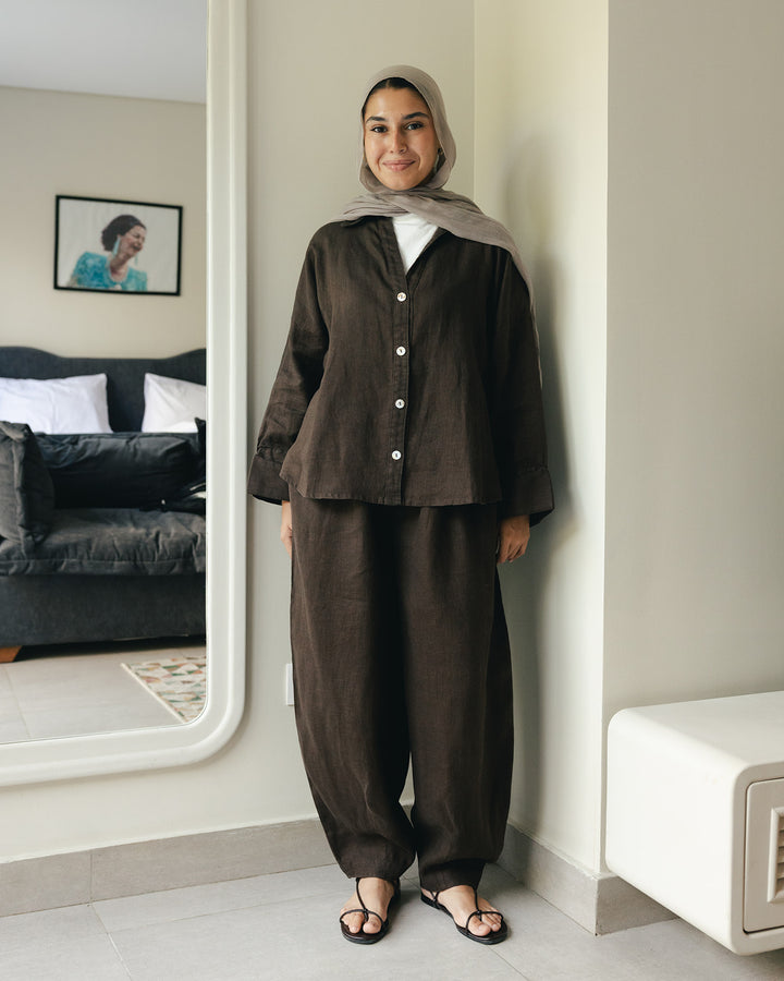 Ease Balloon Pants In Brown
