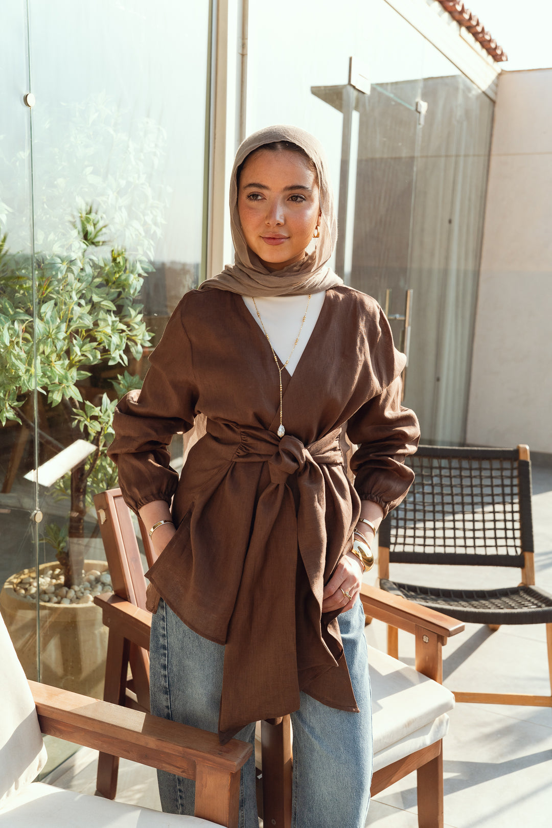 Palmer Blouse In Brown