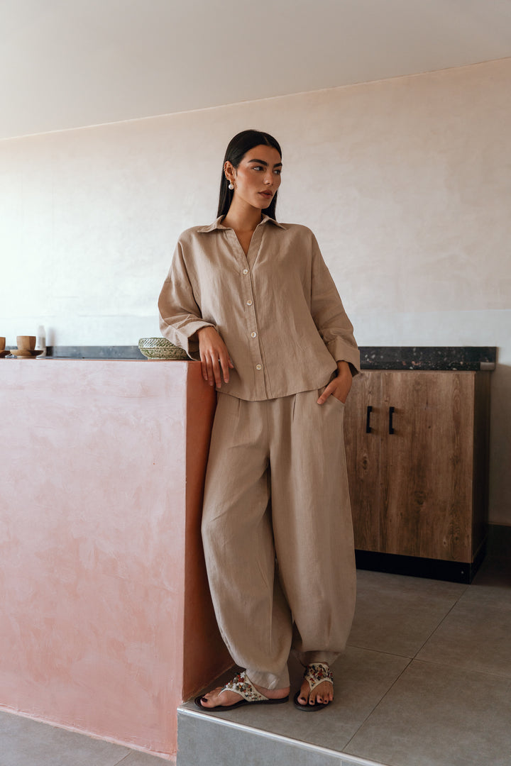 Ease Balloon Pants In Beige