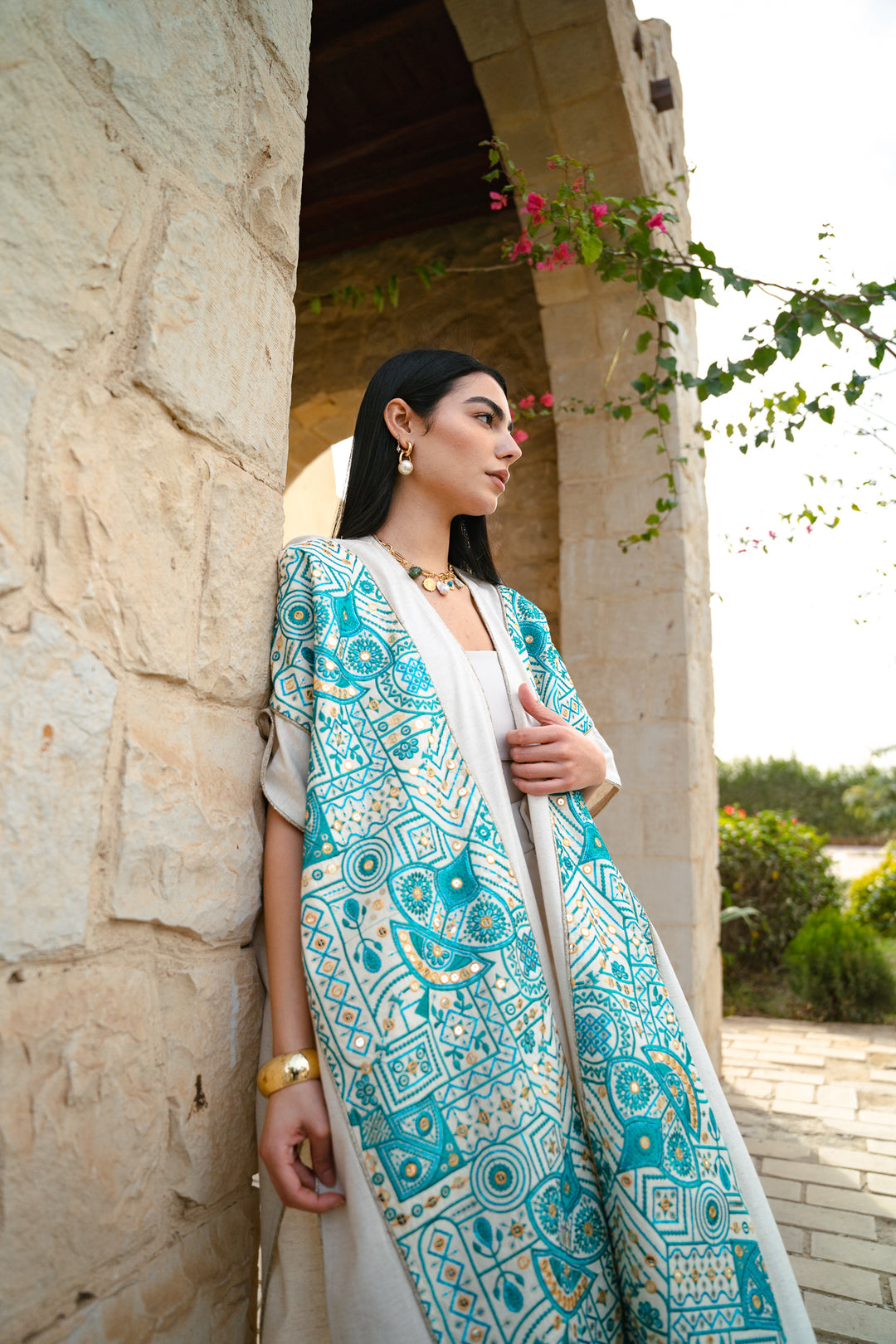 The Turquoise Glow kaftan