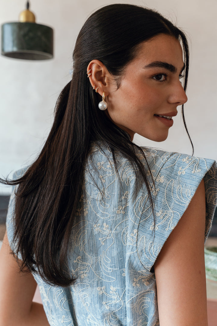 Daisy indigo vest