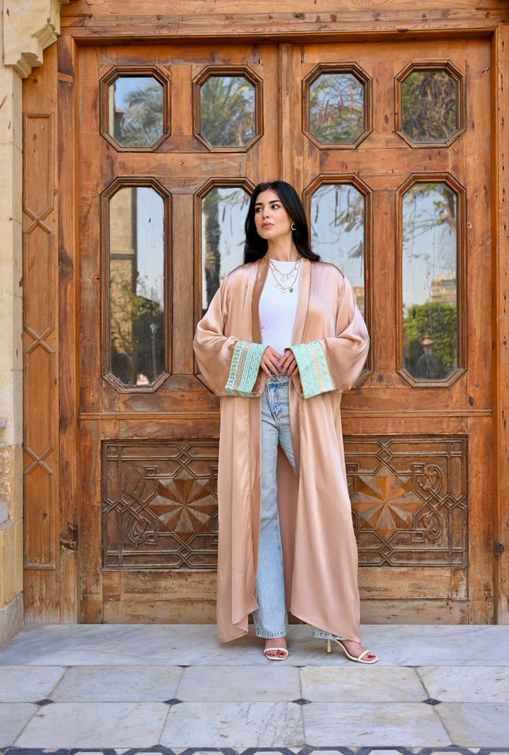 Layan abaya in rose gold