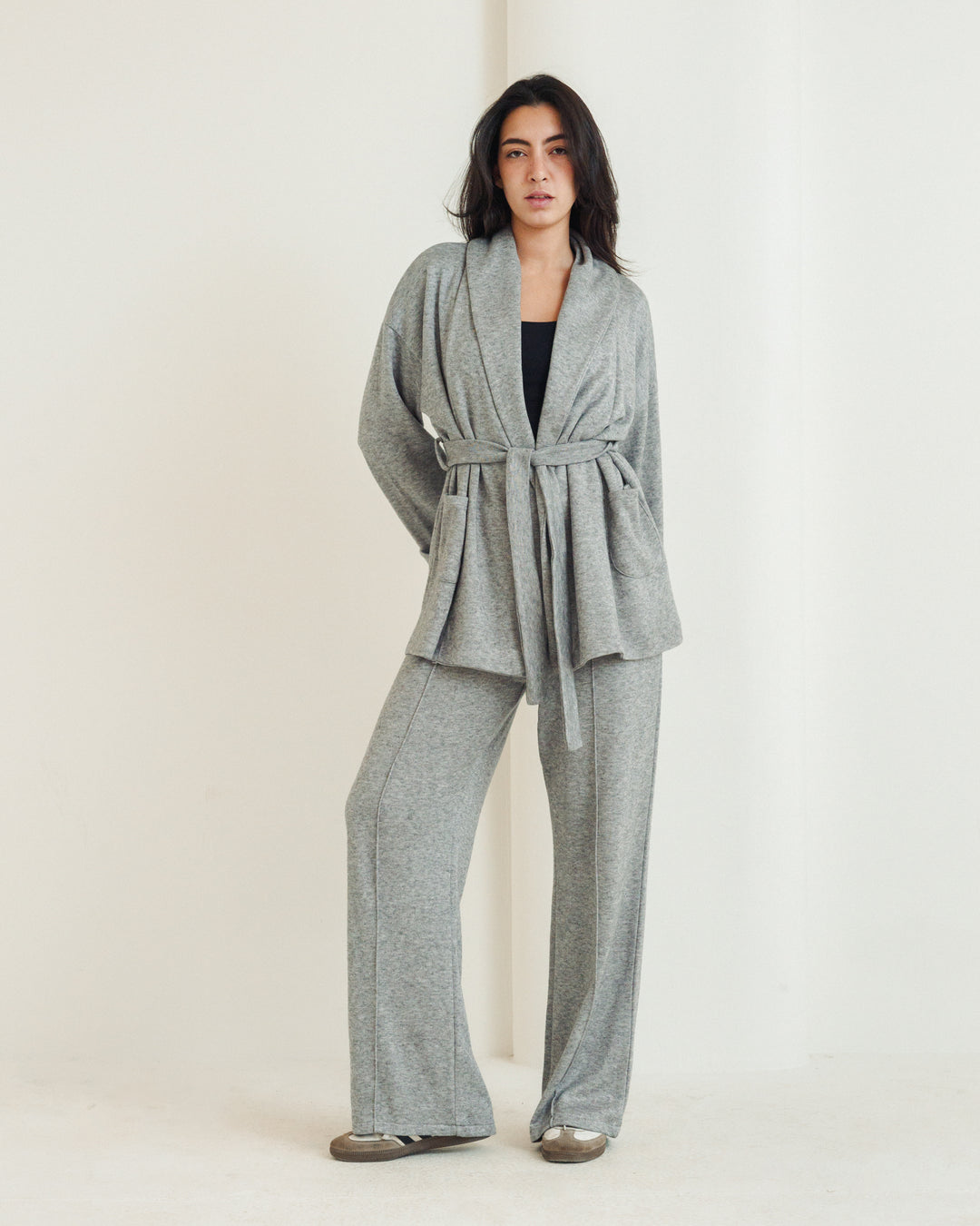 The Cozy Knit Set in Grey