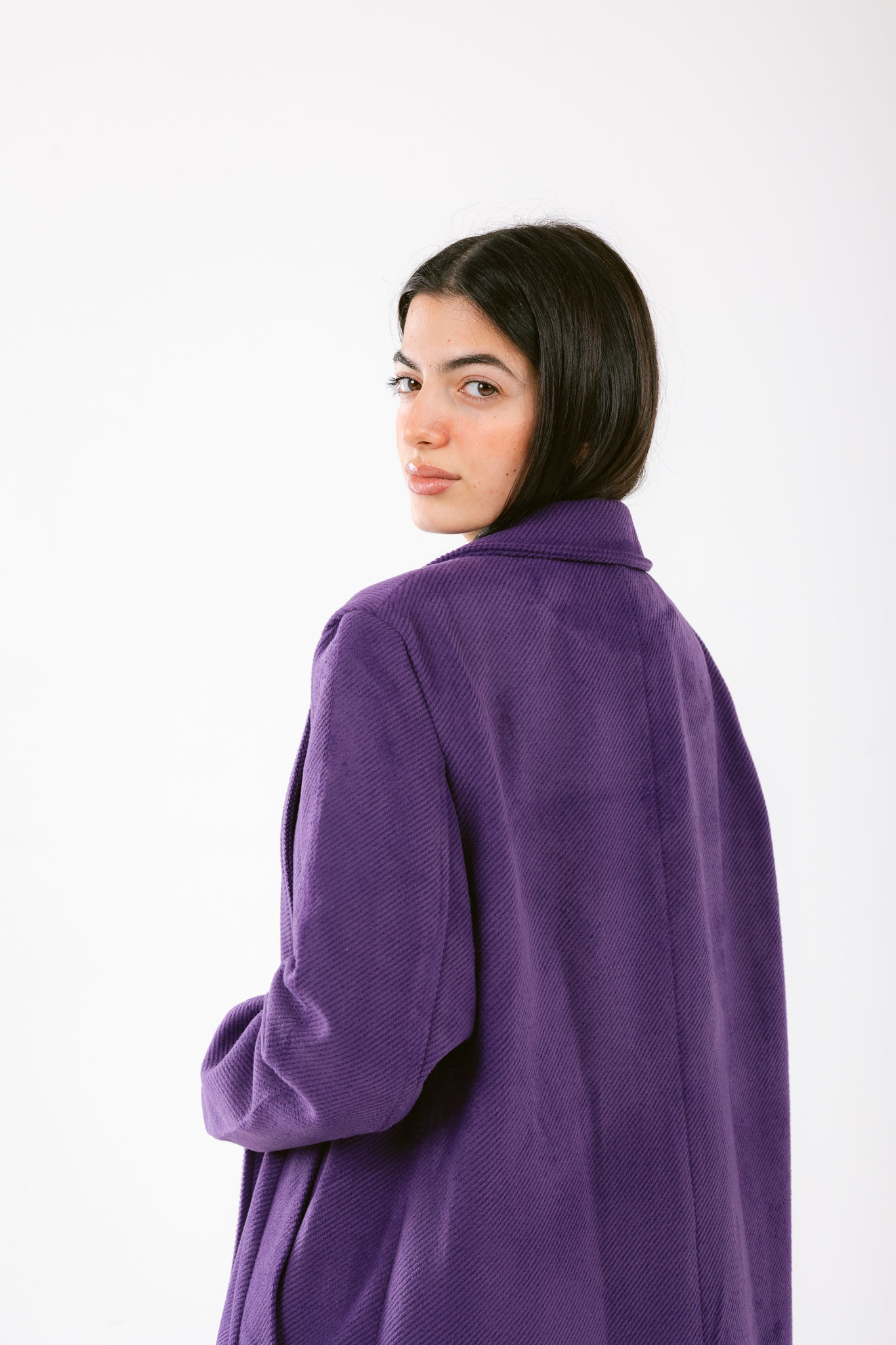 The perfect coat in purple