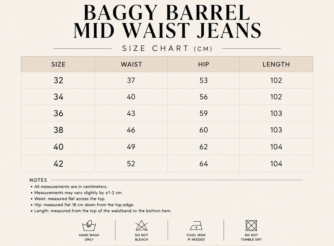 Baggy Barrel Mid Waist – Medium Wash