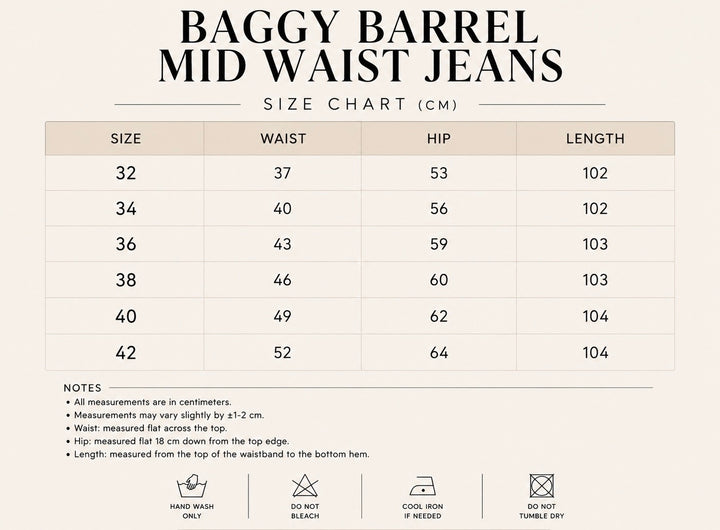 Baggy Barrel Mid Waist – Medium Wash