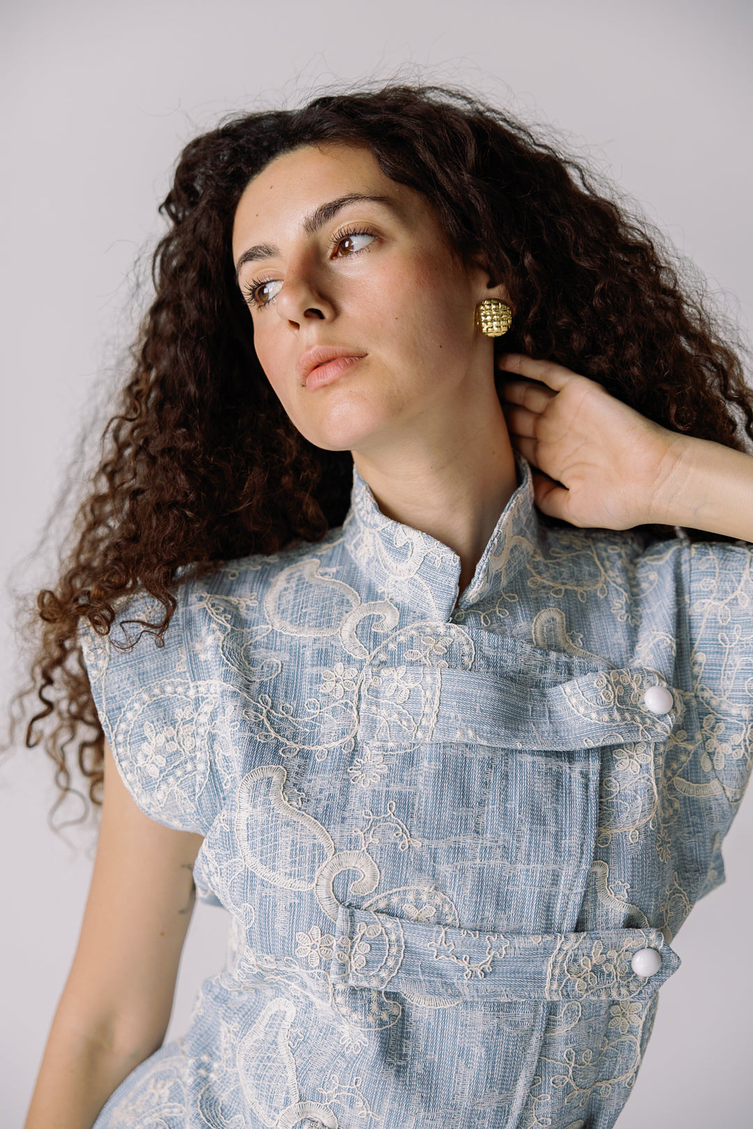 Indigo bloom vest