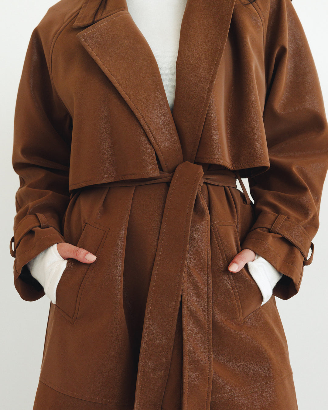 The Luxe Trench Coat In Havan
