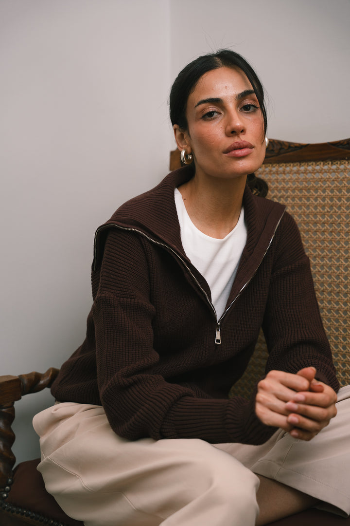 Premium Chunky Knit Jumper – brown