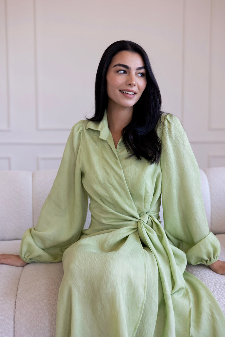 Serena Dress In Soft Green