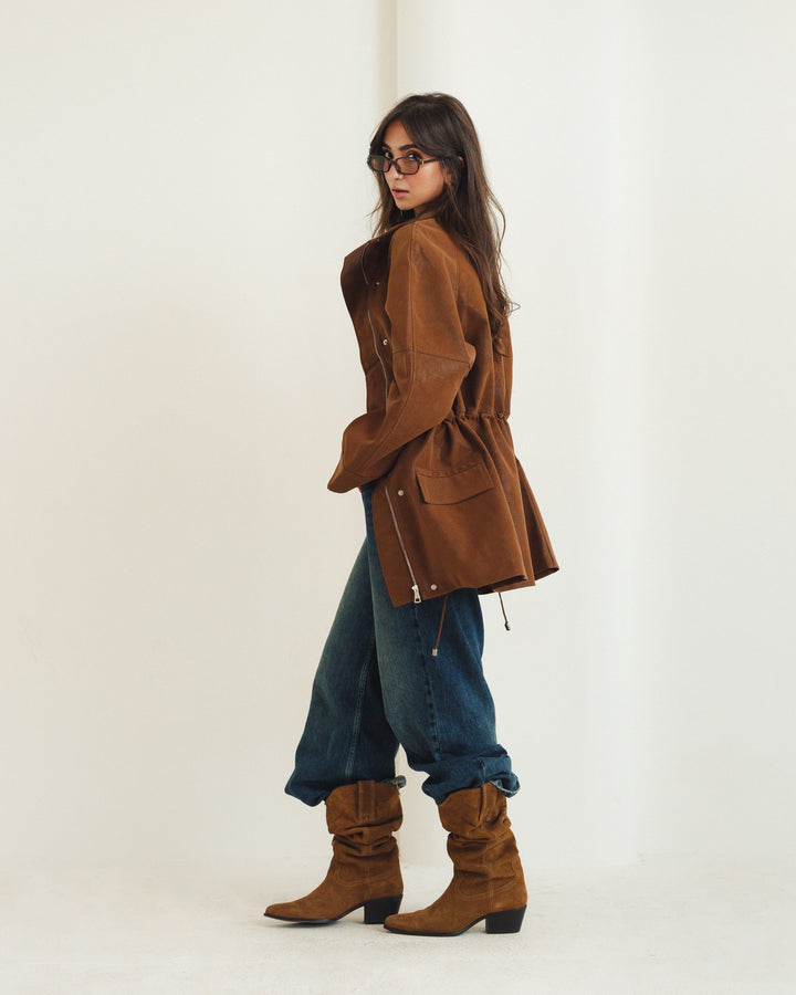 The Saddle Leather Jacket in Havan