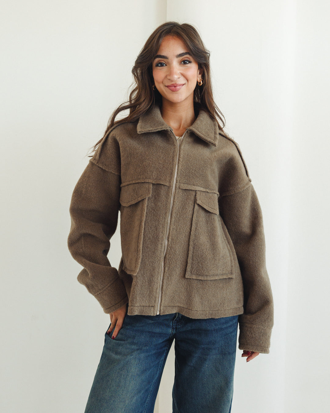 Teddy Jacket in Olive
