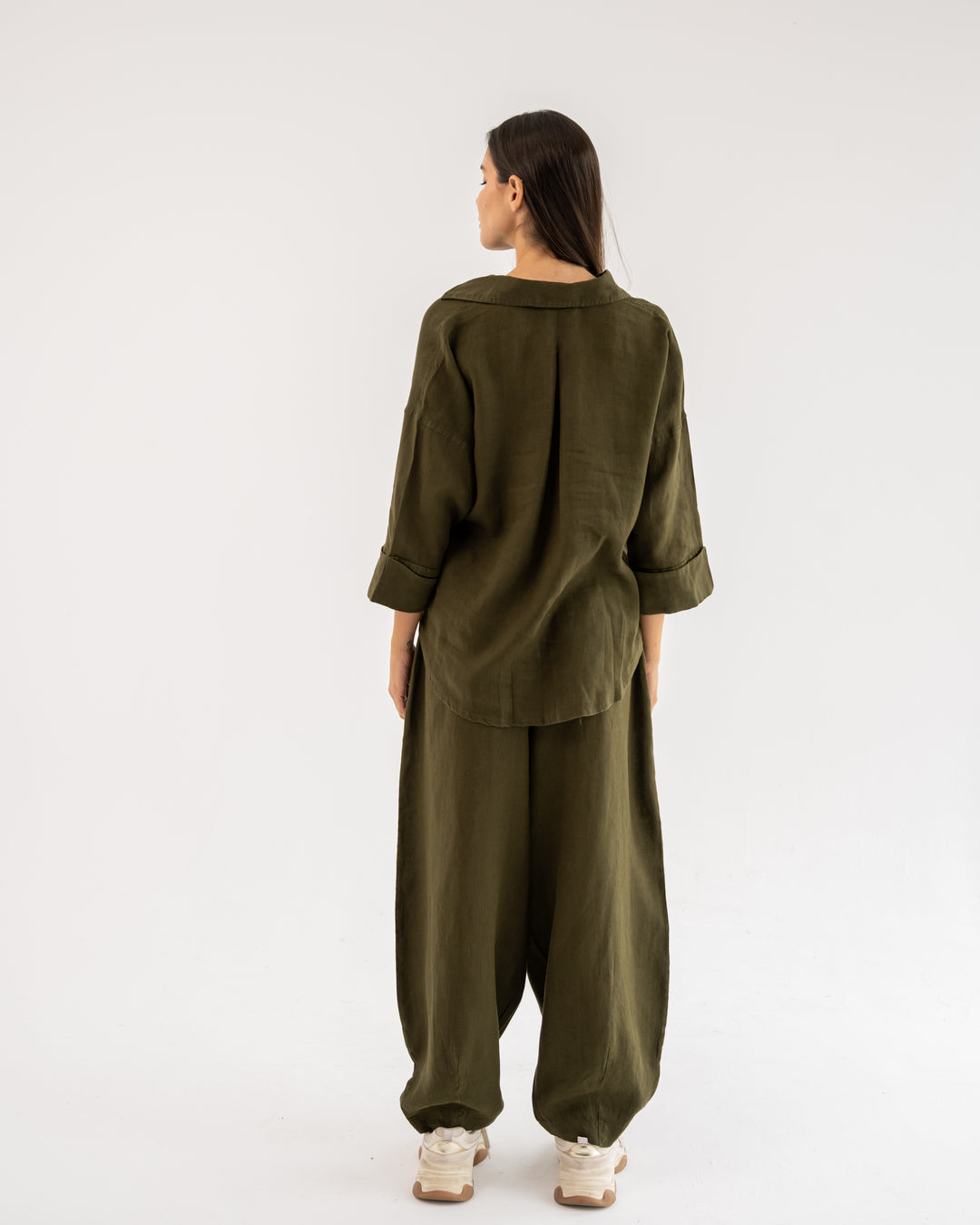 Ease Balloon Pants In olive green