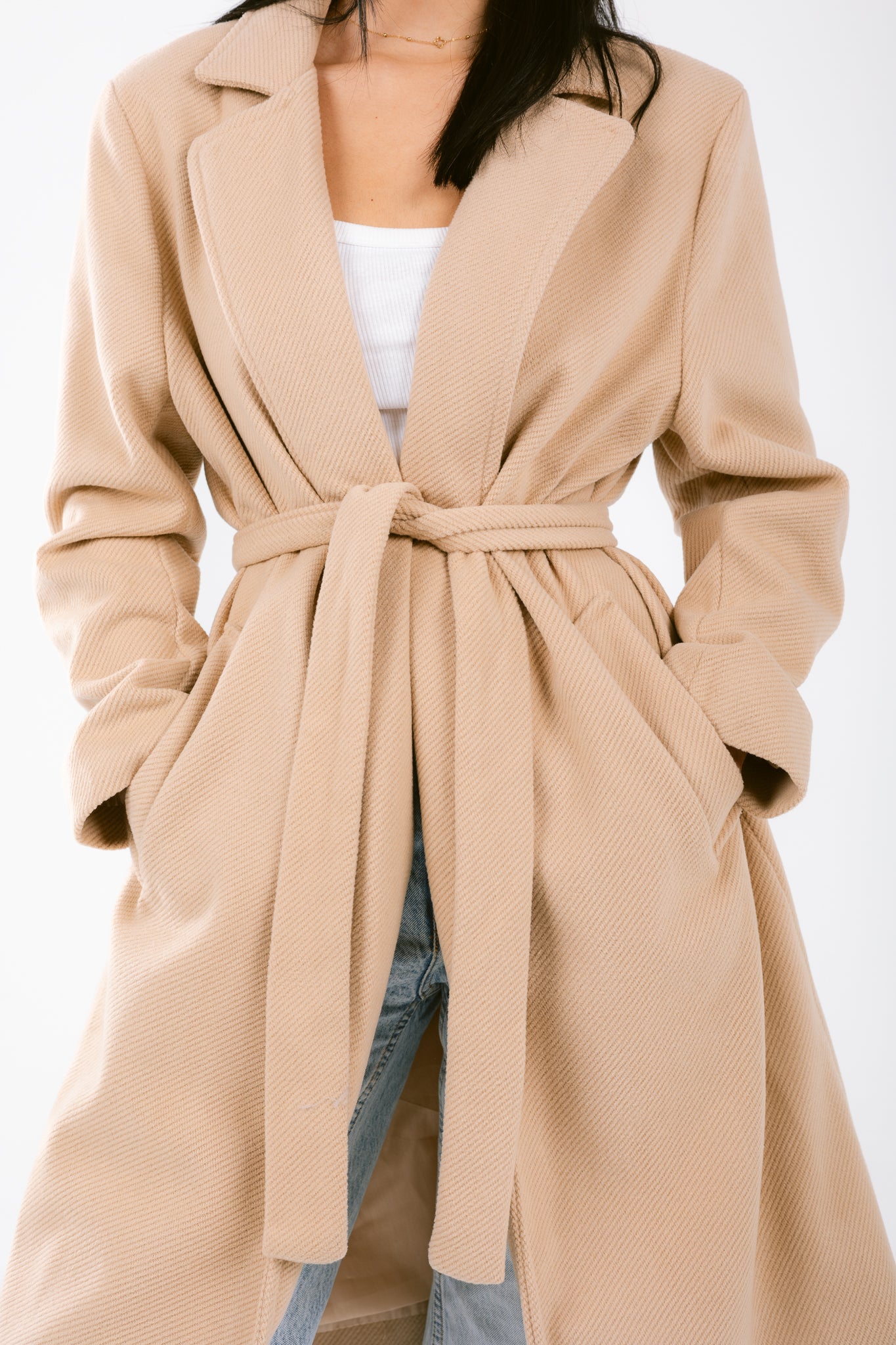 The perfect coat in beige