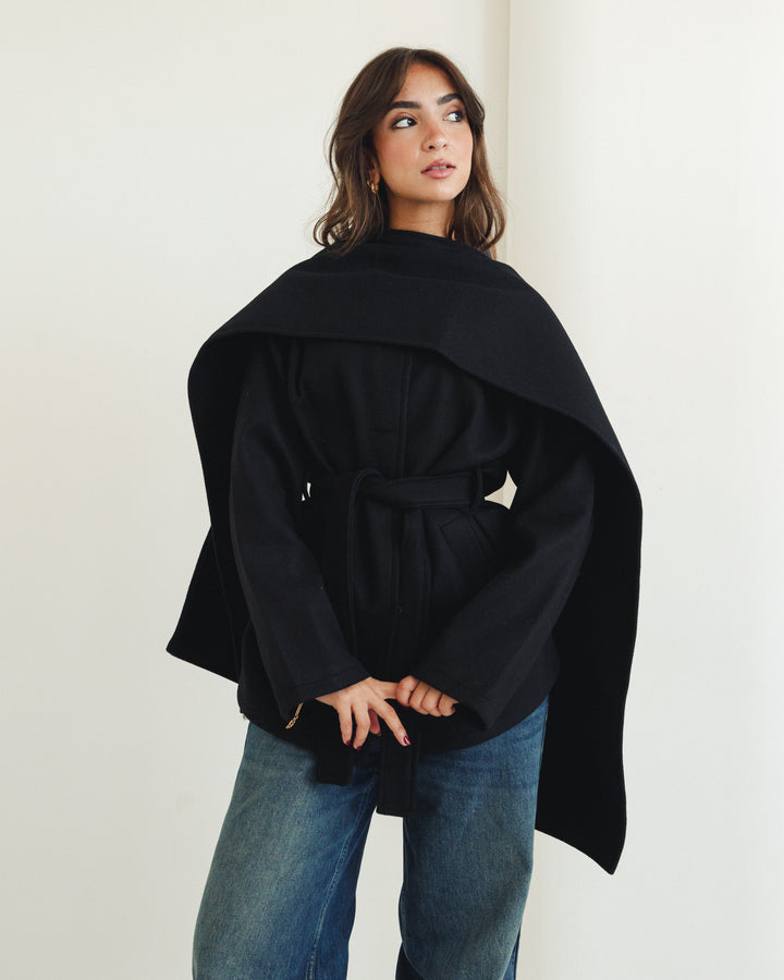 The Shawl Coat In Black