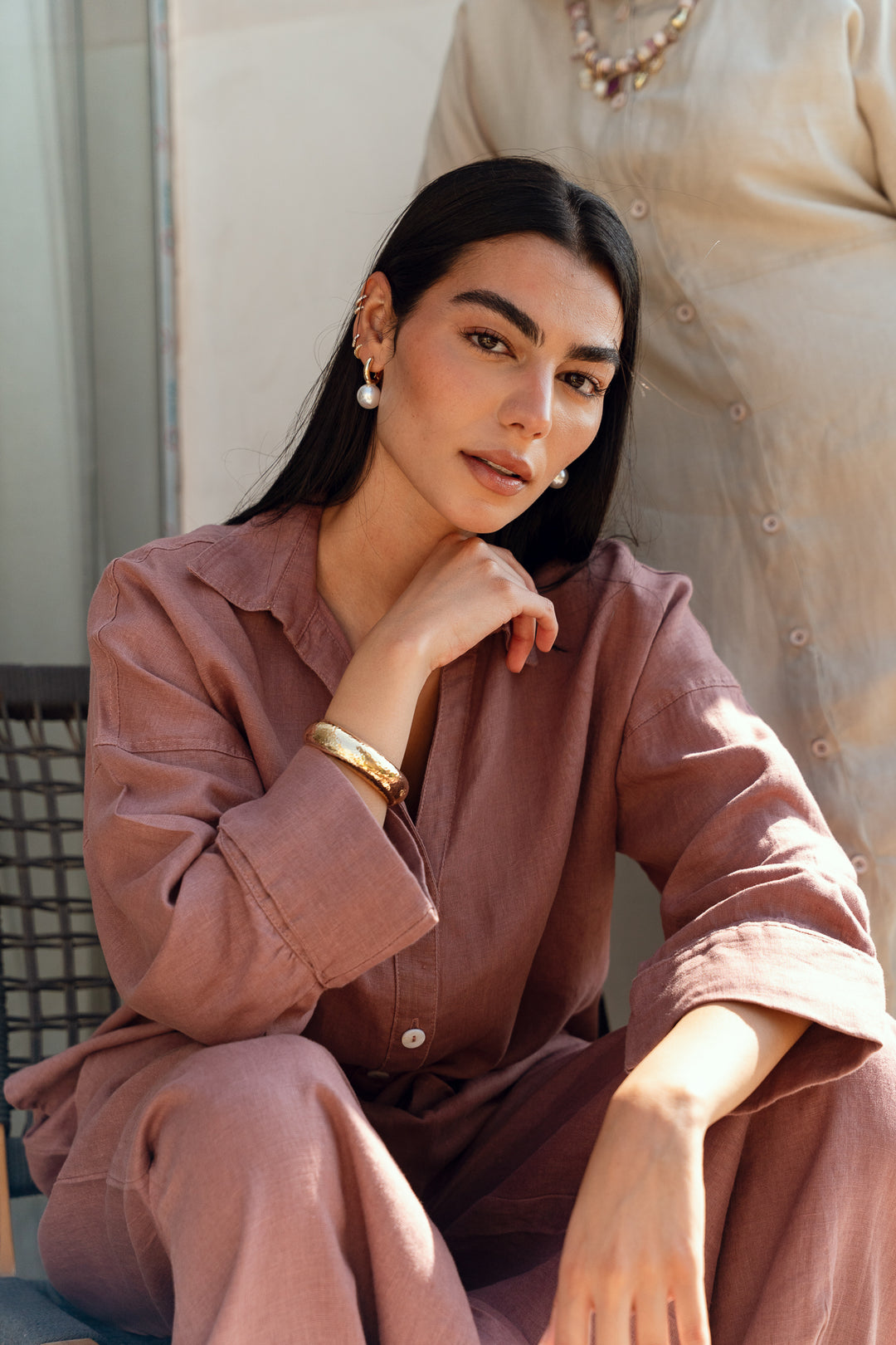 LOOSE MUSE SHIRT IN dusty rose( limited edition)