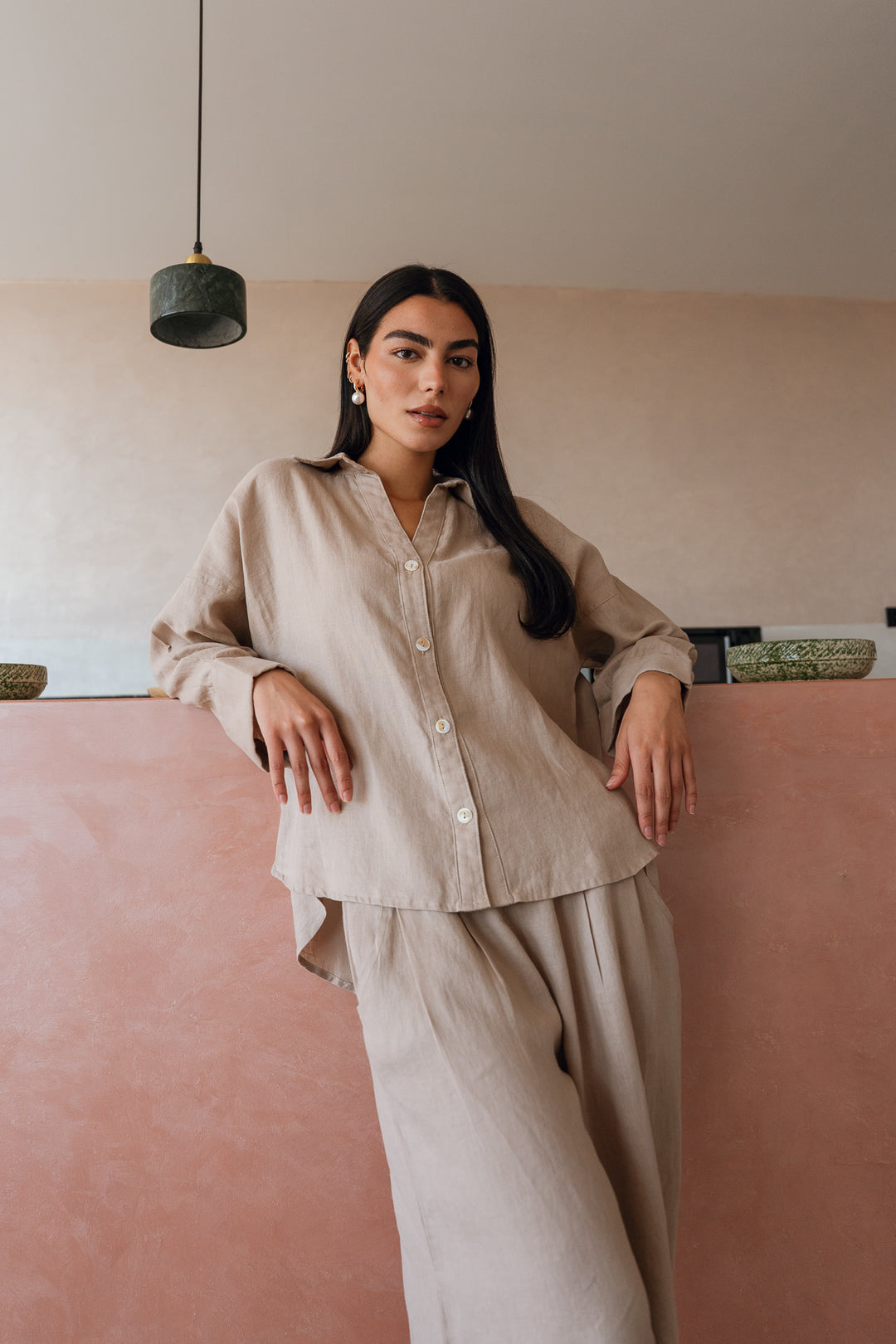 Loose Muse shirt In Beige