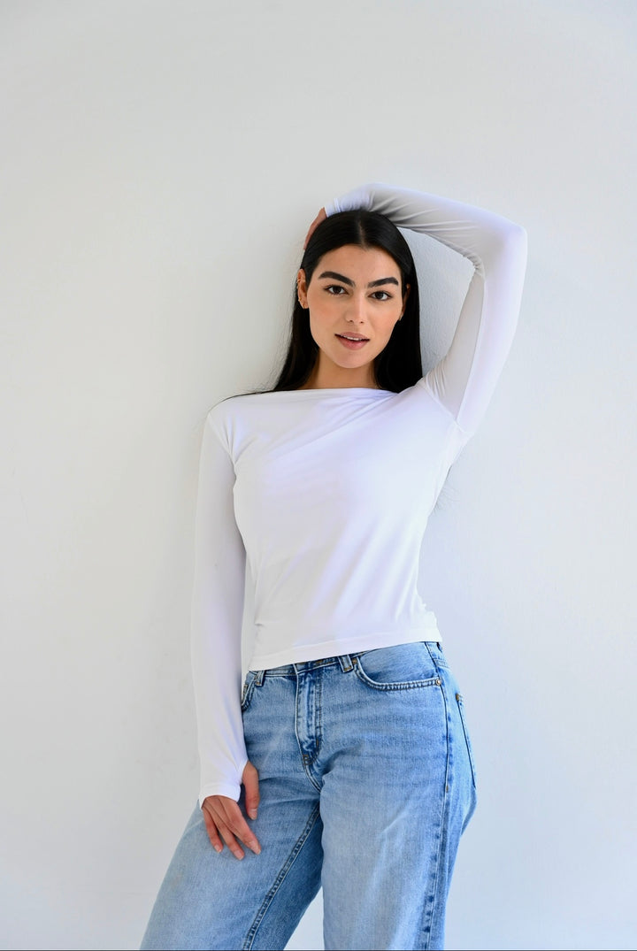 The Essential Long Sleeves Top In White