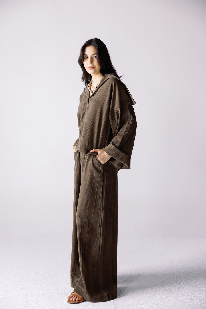Sailor linen set in brown