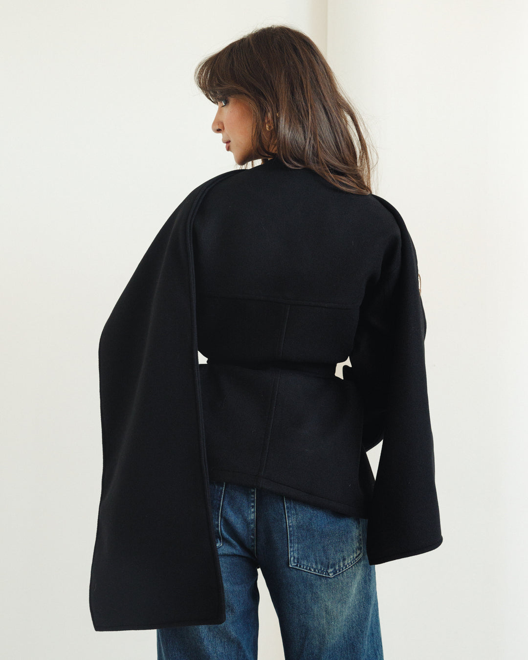 The Shawl Coat In Black