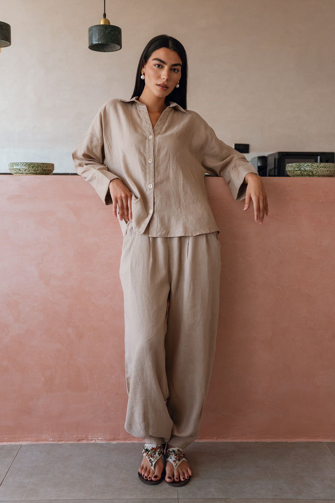 Loose Muse shirt In Beige