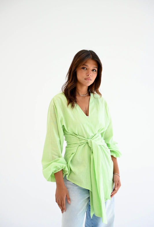 Palmer blouse in pistach