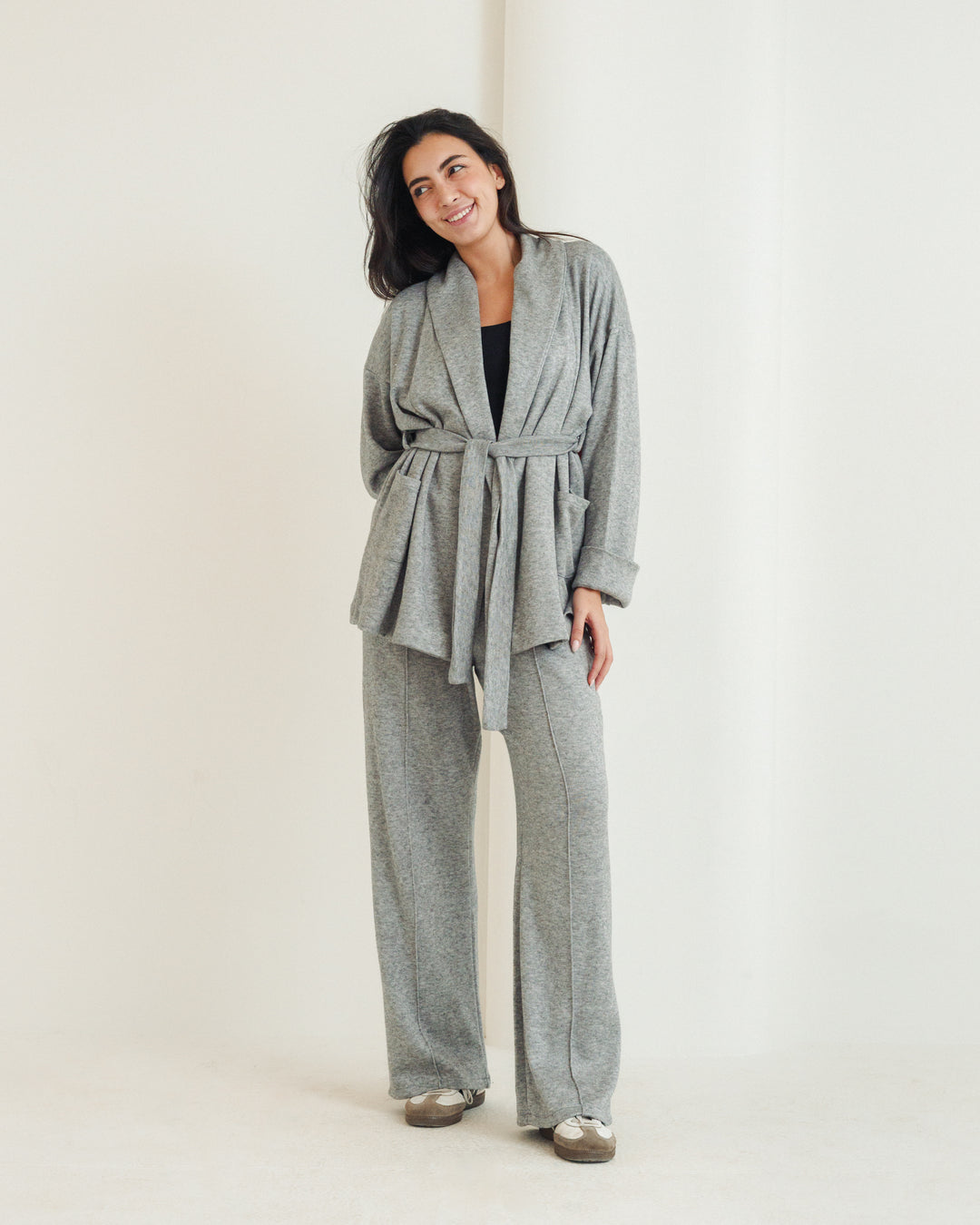 The Cozy Knit Set in Grey