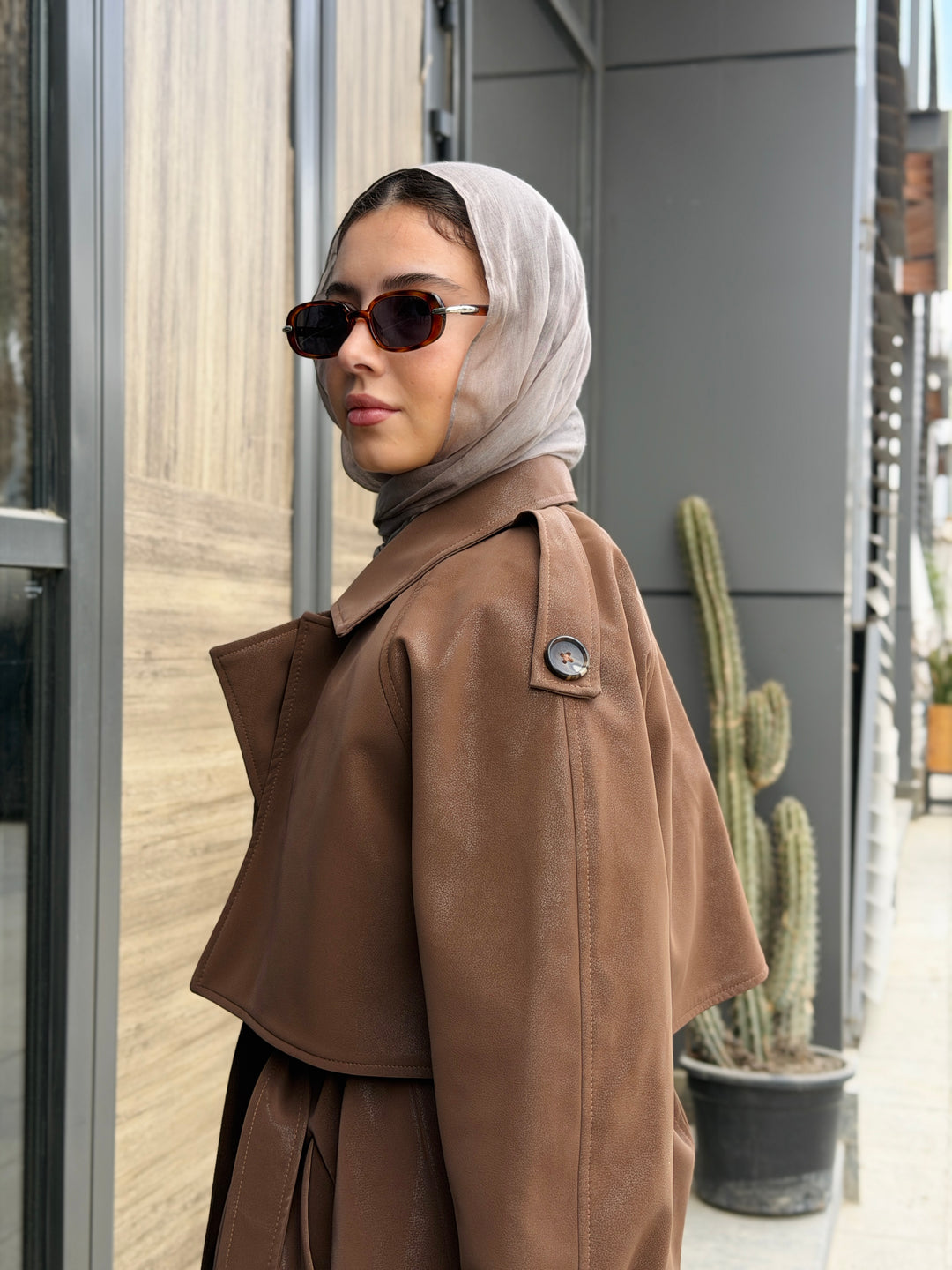 THE LUXE TRENCH COAT IN brown