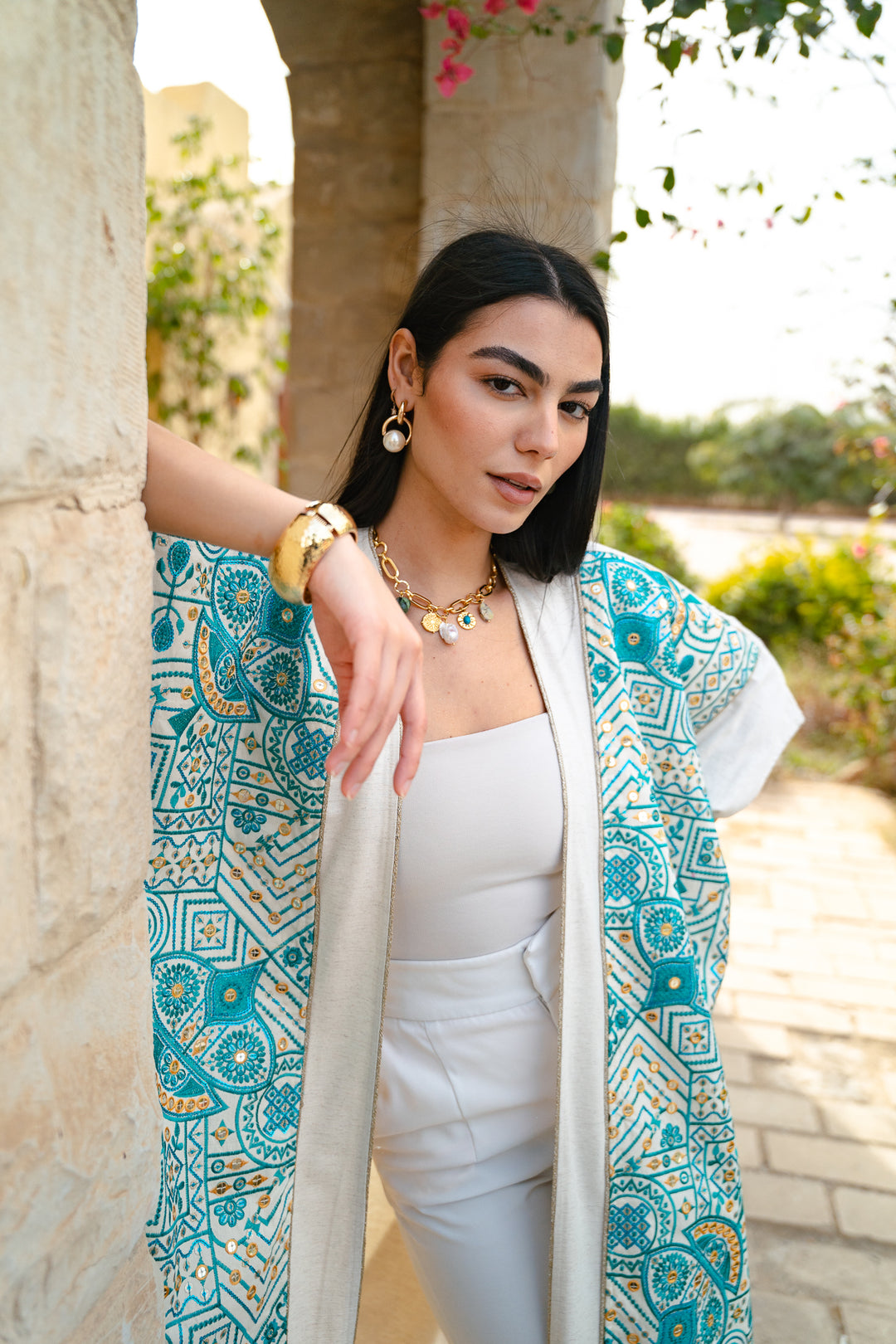The Turquoise Glow kaftan