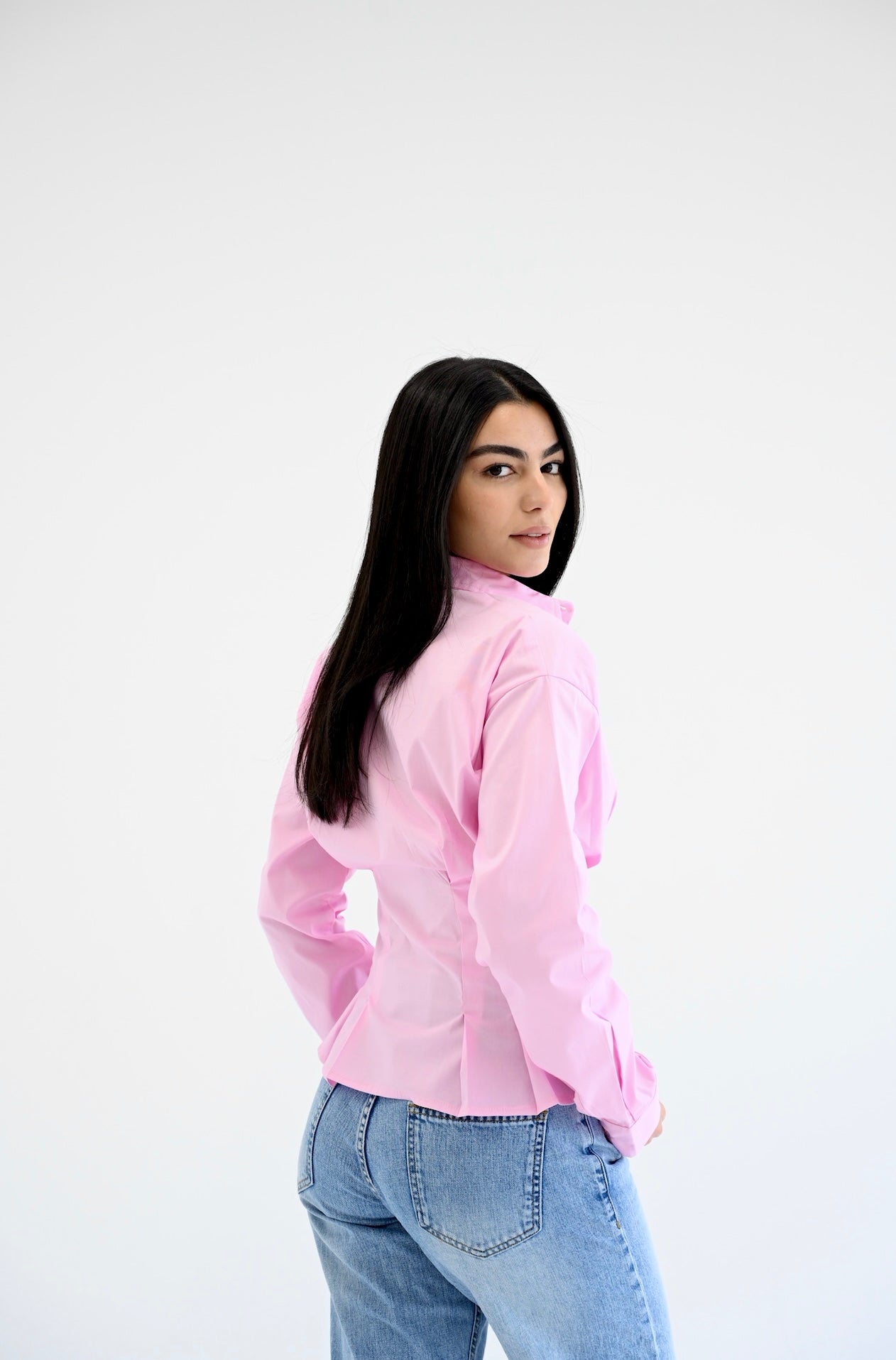 The Poplin Flare in pink